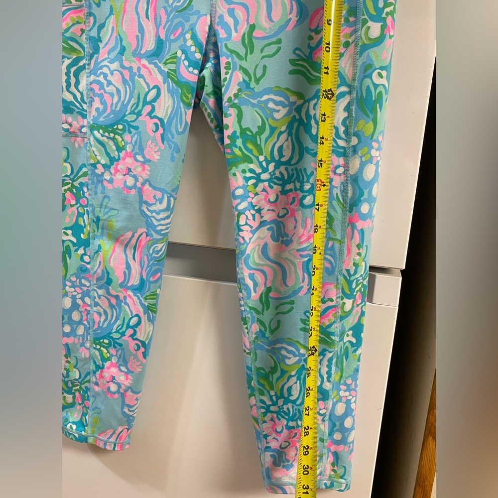 Lilly Pulitzer Seafoam Multicolor Floral Leggings - Picture 7 of 9